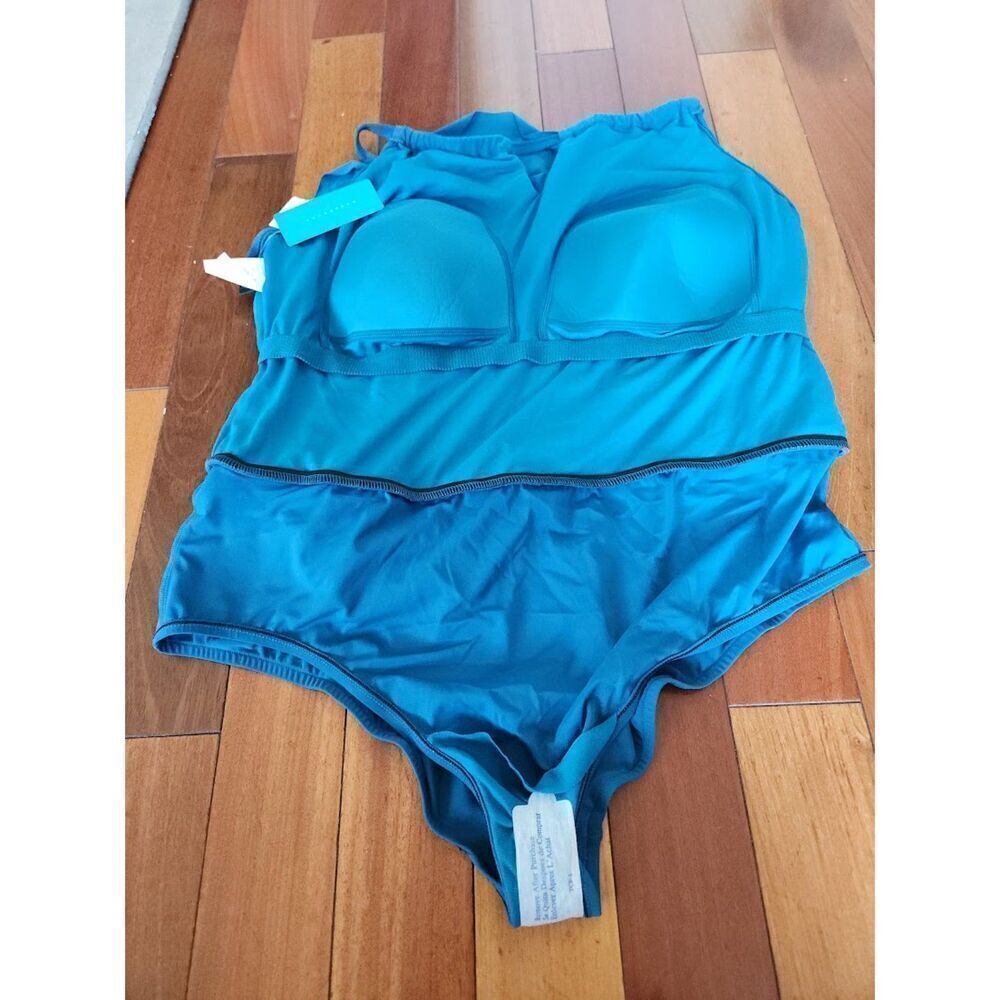NWT Aqua Green Women Teal Blue/Green Romper Swimwear size 24 - Picture 9 of 10